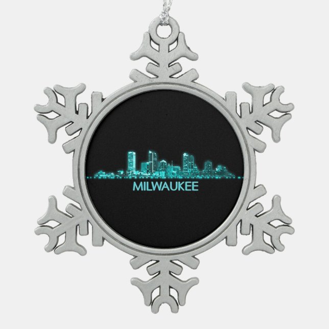 Ornement Flocon De Neige Ligne aérienne de Milwaukee (Devant)