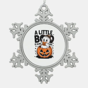 Ornement Flocon De Neige Little Boo Est Presque Dû Mignonne Grossesse Hallo
