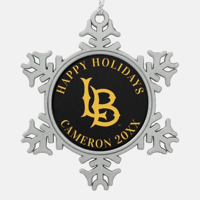 Ornement Flocon De Neige Logo de Long Beach State (Devant)