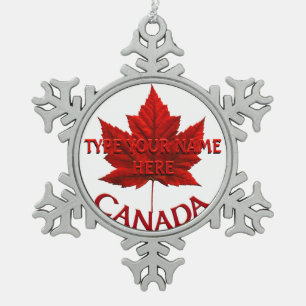 Ornement Flocon De Neige L'ornement du Canada Souvenir personnalisé du Cana