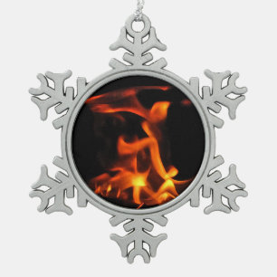 Ornement Flocon De Neige L'ornement du Feu d'hiver