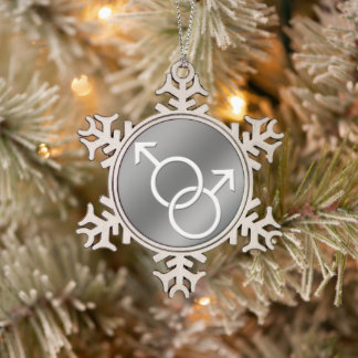 Ornement Flocon De Neige L'ornement Gay pride personnalise les cadeaux d'am