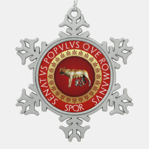 Ornement Flocon De Neige Loup de Capitoline