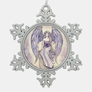 Ornement Flocon De Neige L'Perchoir de l'Ange Fantaisie Artistique