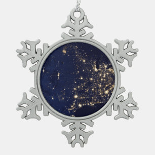 Ornement Flocon De Neige Lumières de la NASA de l'espace Etats-Unis
