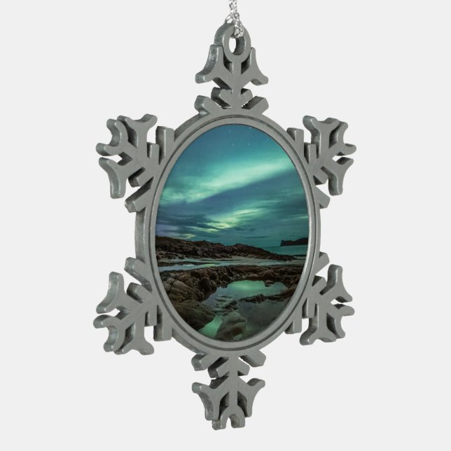 Ornement Flocon De Neige Lumières du Nord (Gauche)