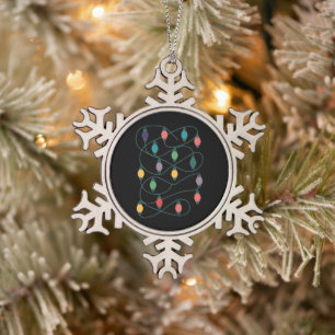 Ornement Flocon De Neige Ma Couleur Préférée Est Les Lumières De Noël Drôle