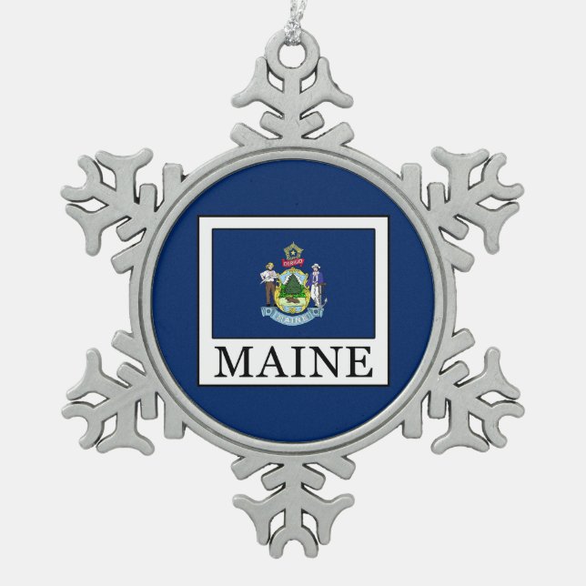 Ornement Flocon De Neige Maine (Devant)