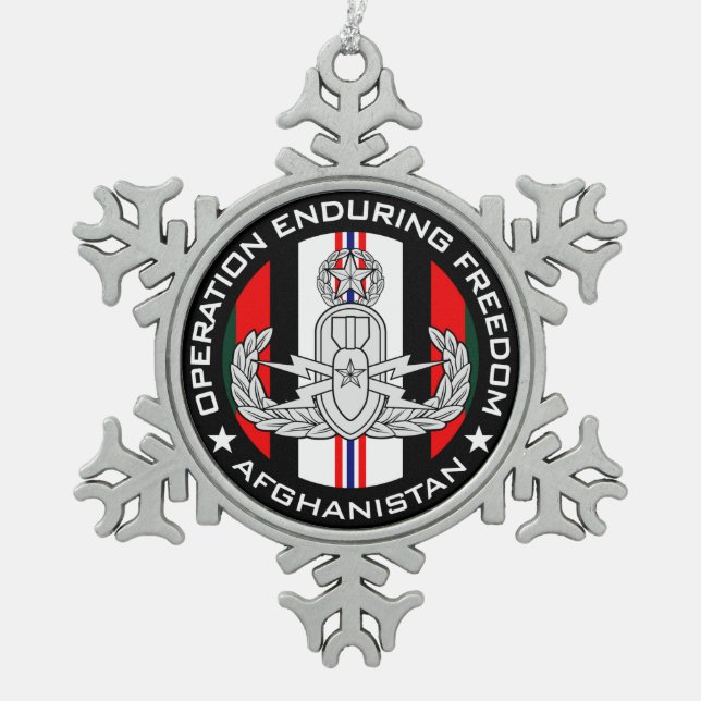 Ornement Flocon De Neige Maître EOD OEF (Devant)