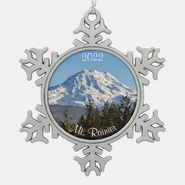 Ornement Flocon De Neige Majestic Mt. Rainier Snowflake (Devant)