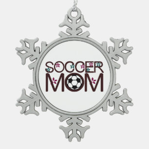 Ornement Flocon De Neige Maman de football