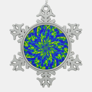 Ornement Flocon De Neige Mandala et ses fleurs
