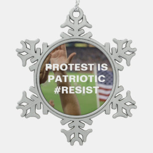 Ornement Flocon De Neige Manifestation patriotique contre le Snowflake