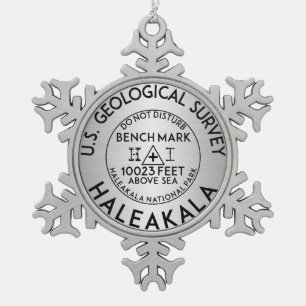 Ornement Flocon De Neige Mark Benchmark Benchmark du Parc national de Halea