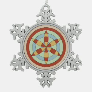 Ornement Flocon De Neige Marque de sortie Suffolk Hexafoil (Daisy Wheel)