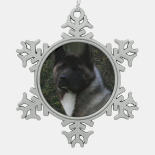 Ornement Flocon De Neige masque noir akita pinto