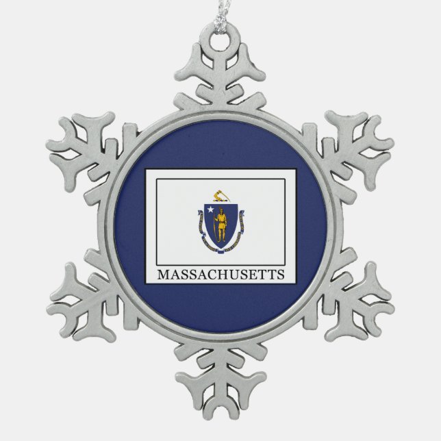 Ornement Flocon De Neige Massachusetts (Devant)
