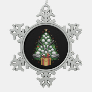 Ornement Flocon De Neige Matériel de golf Christmas Tree Golf