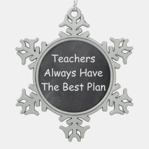 Ornement Flocon De Neige Meilleur plan des enseignants Chalkboard Design Id