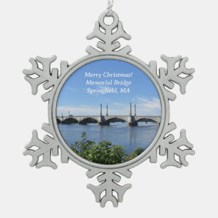 Ornement Flocon De Neige Memorial Bridge, Springfield, MA Ornament