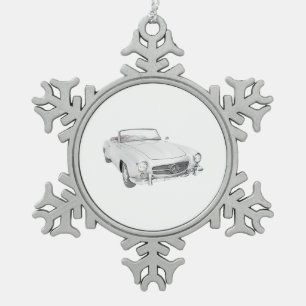 Ornement Flocon De Neige Mercedes classiques Conversion de Noël