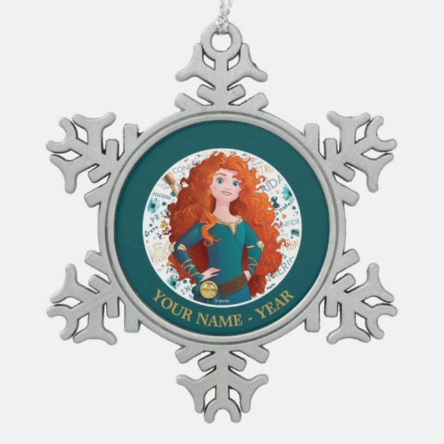 Ornement Flocon De Neige Merida | Hands On Hips Ajouter Votre Nom (Devant)