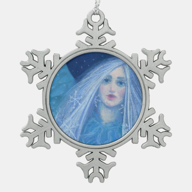 Ornement Flocon De Neige Metelitsa Neige fille Snégurochka Noël Angel (Devant)