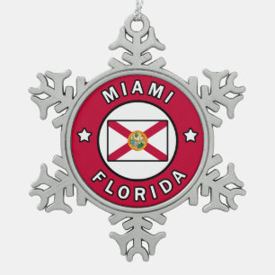 Ornement Flocon De Neige Miami Floride