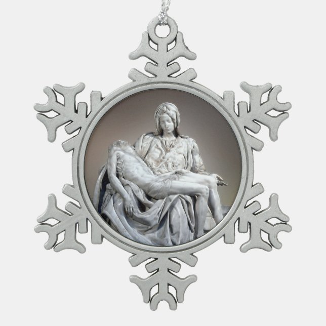 Ornement Flocon De Neige Michaël Angelo - le Pieta (Devant)