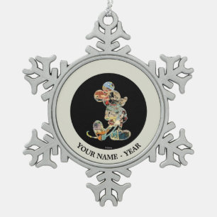 Ornement Flocon De Neige Mickey classique  Silhouette comique