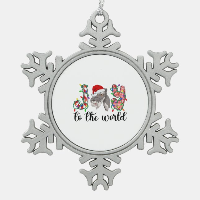 Ornement Flocon De Neige Miniature Schnauzer Noël Mini Schnauzer Noël (Devant)
