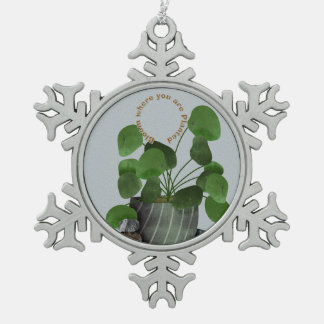 Ornement Flocon De Neige Minimalist Money Plant -