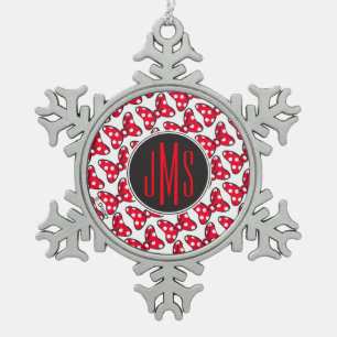 Ornement Flocon De Neige Minnie branchée   Monogramme de la boîte à poin