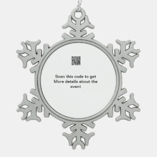 Ornement Flocon De Neige Modèle d'événement commercial de scan de code Q R