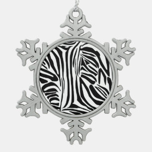 Ornement Flocon De Neige Modèle Zèbre