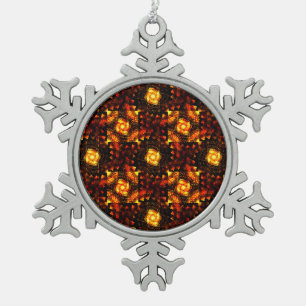 Ornement Flocon De Neige Moderne Bohème Élégante Motif Artistique Abstrait