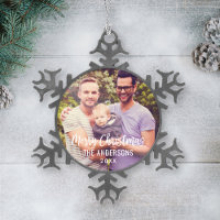 Moderne écriture Joyeux Noël Photo personnalisée d