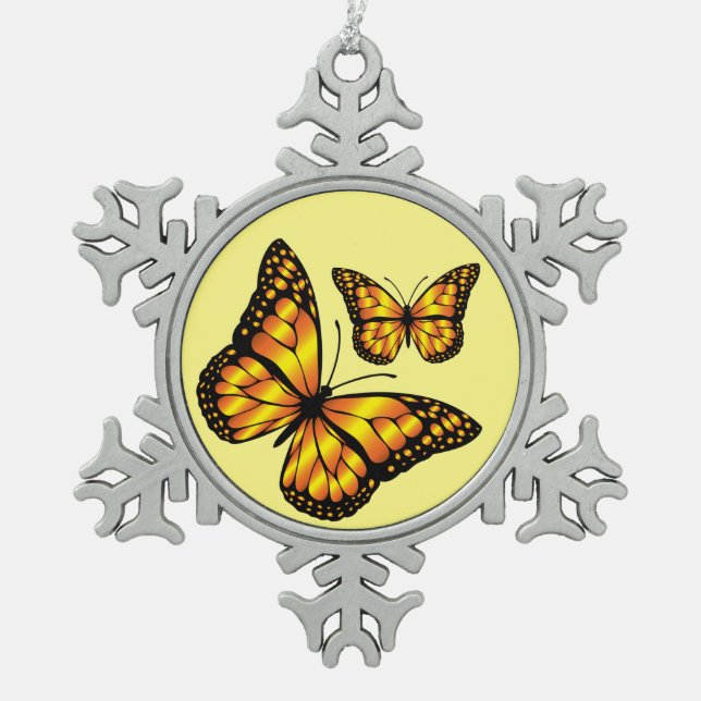 ORNEMENT FLOCON DE NEIGE MONARCH BUTTERFLY (Devant)