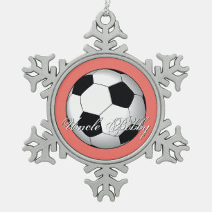 Ornement Flocon De Neige Monogramme budget sport de football incroyable
