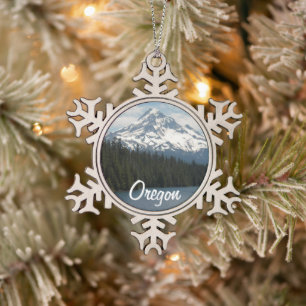 Ornement Flocon De Neige Mont Hood, paysage de l'Oregon