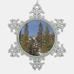 Ornement Flocon De Neige Montana Mountain Trails in Winter Landcape Photo