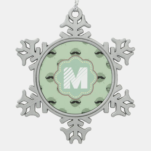 Ornement Flocon De Neige Moustaches à la menthe (Devant)