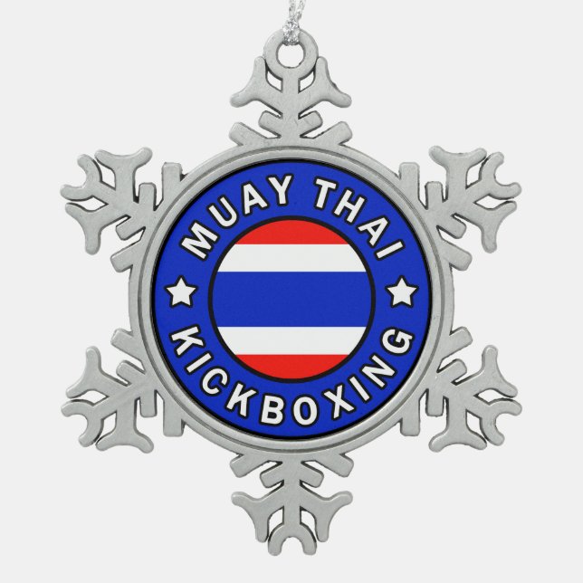 Ornement Flocon De Neige Muay Thai Kickboxing (Devant)