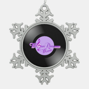 Ornement Flocon De Neige Musique MoonDreams Record Ornament de flocon de ne