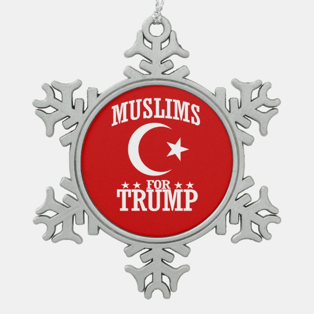 ORNEMENT FLOCON DE NEIGE MUSULMANS DE TRUMP (Devant)