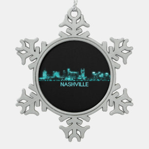 Ornement Flocon De Neige Nashville Skyline