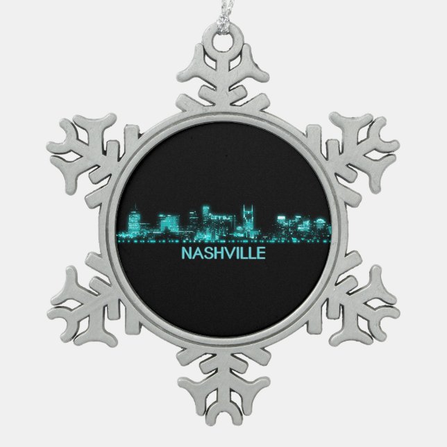 Ornement Flocon De Neige Nashville Skyline (Devant)
