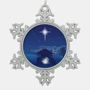 Ornement Flocon De Neige Nativité Noël