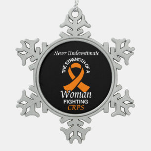 Ornement Flocon De Neige Ne jamais sous-estimer/Ruban/Femme...CRPS