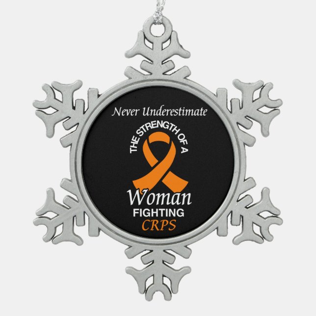Ornement Flocon De Neige Ne jamais sous-estimer/Ruban/Femme...CRPS (Devant)